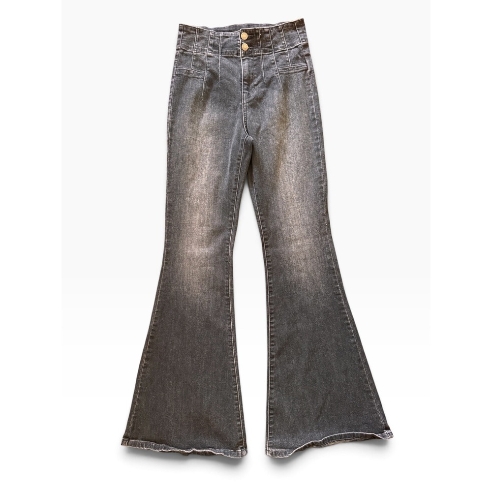 Harper Heritage Francesca's High Rise Flare Jeans Faded Black 25 SP-PI2295GR